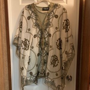 Sag Harbor Cream and Brown Patterned Blouse